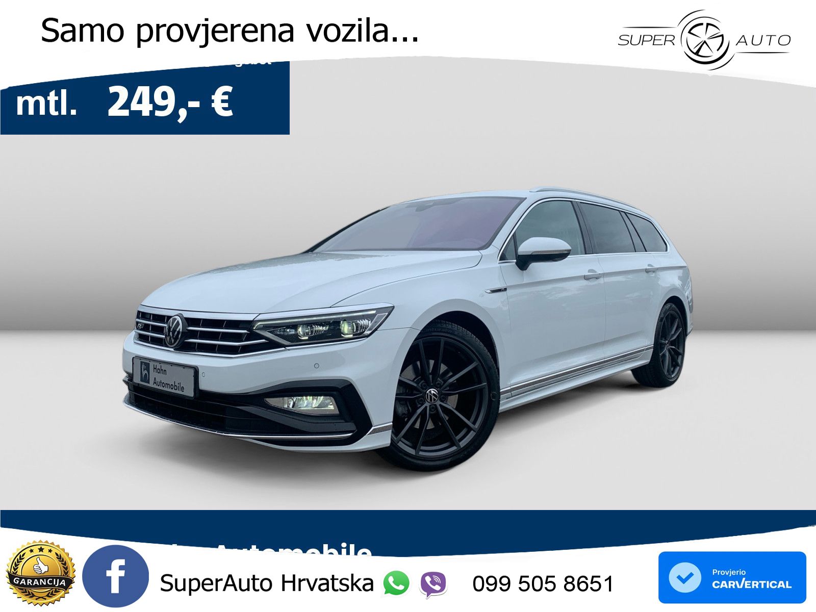 Volkswagen Passat Variant 2.0 TSI (190 KS) DSG R-Line LED+GR SJED+ACC