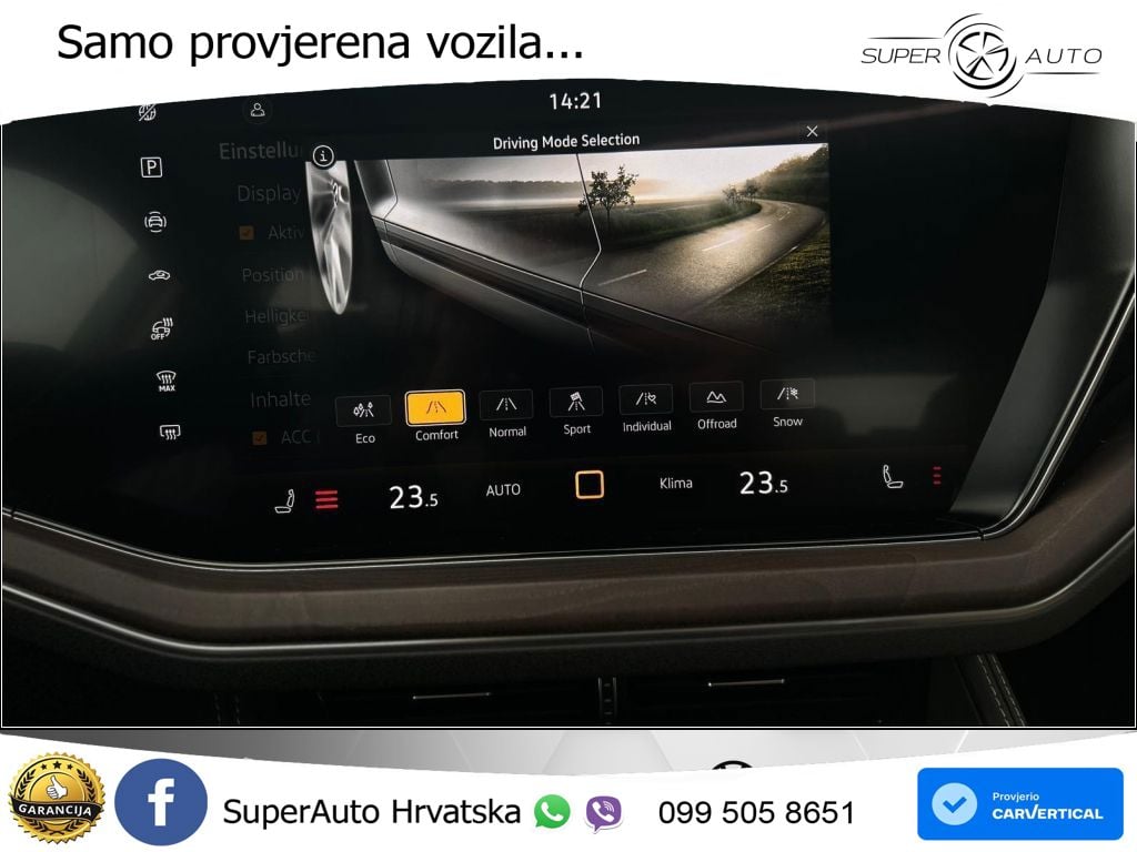 Volkswagen Touareg 3.0 V6 TDI (286 KS) 4MOTION Tiptronic ZRAČNI+ACC+GR SJED+KAM+PANO