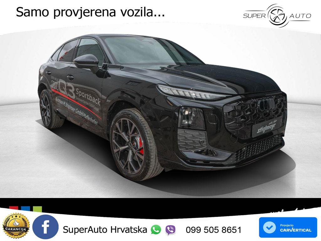 Audi Q3 Sportback 1.5 TFSIe (272 KS) S tronic ACC+HEAD+GR SJED+360+PANO