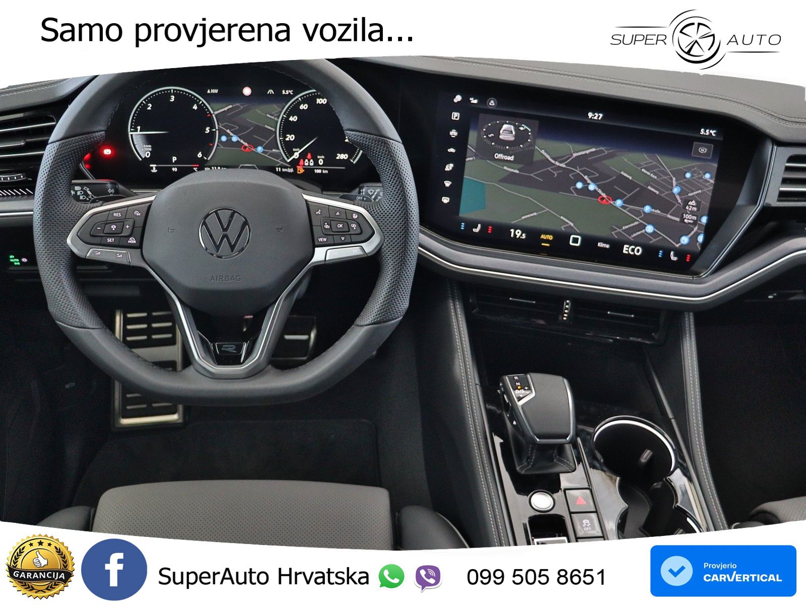 Volkswagen Touareg 3.0 V6 TDI (286 KS) 4MOTION Tiptronic ZRAČNI+ACC+GR SJED+KAM+PANO