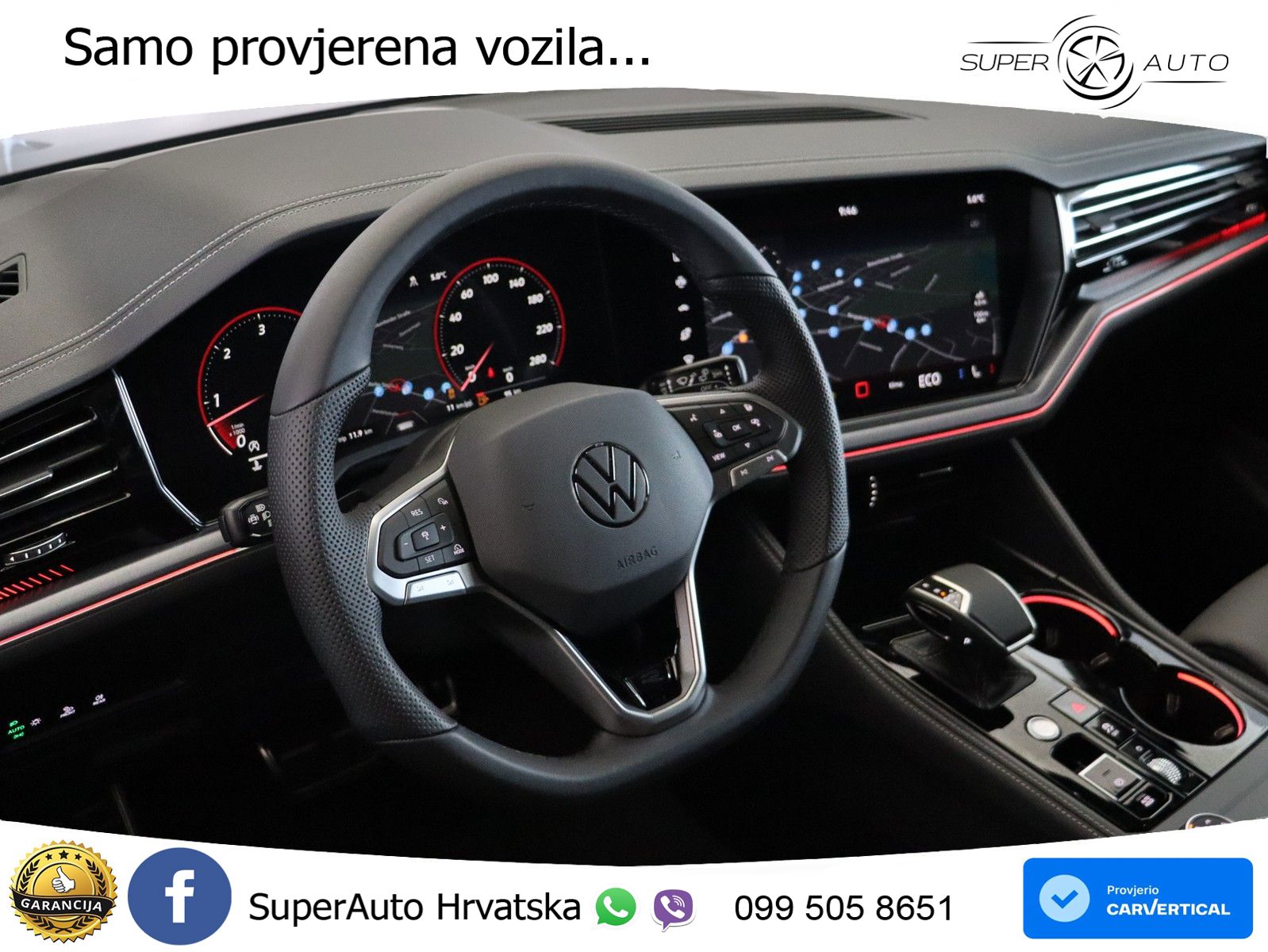 Volkswagen Touareg 3.0 V6 TDI (286 KS) 4MOTION Tiptronic ZRAČNI+ACC+GR SJED+KAM+PANO