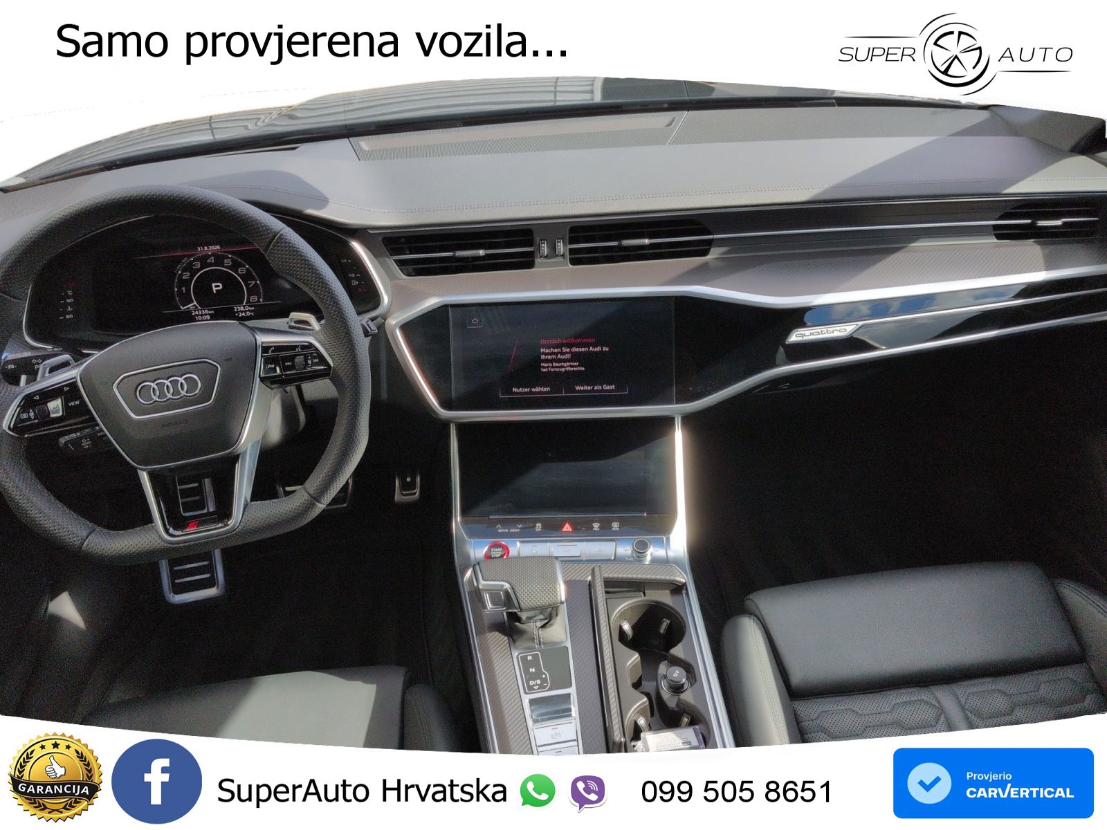 Audi RS6 Avant 4.0 TFSI V8 performance (630 KS)  quattro tiptronic LED+GR SJED+ACC