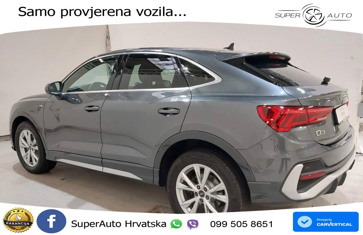 Audi Q3 Sportback 35 TDI (150 KS) S tronic S line LED+GR SJED+ACC