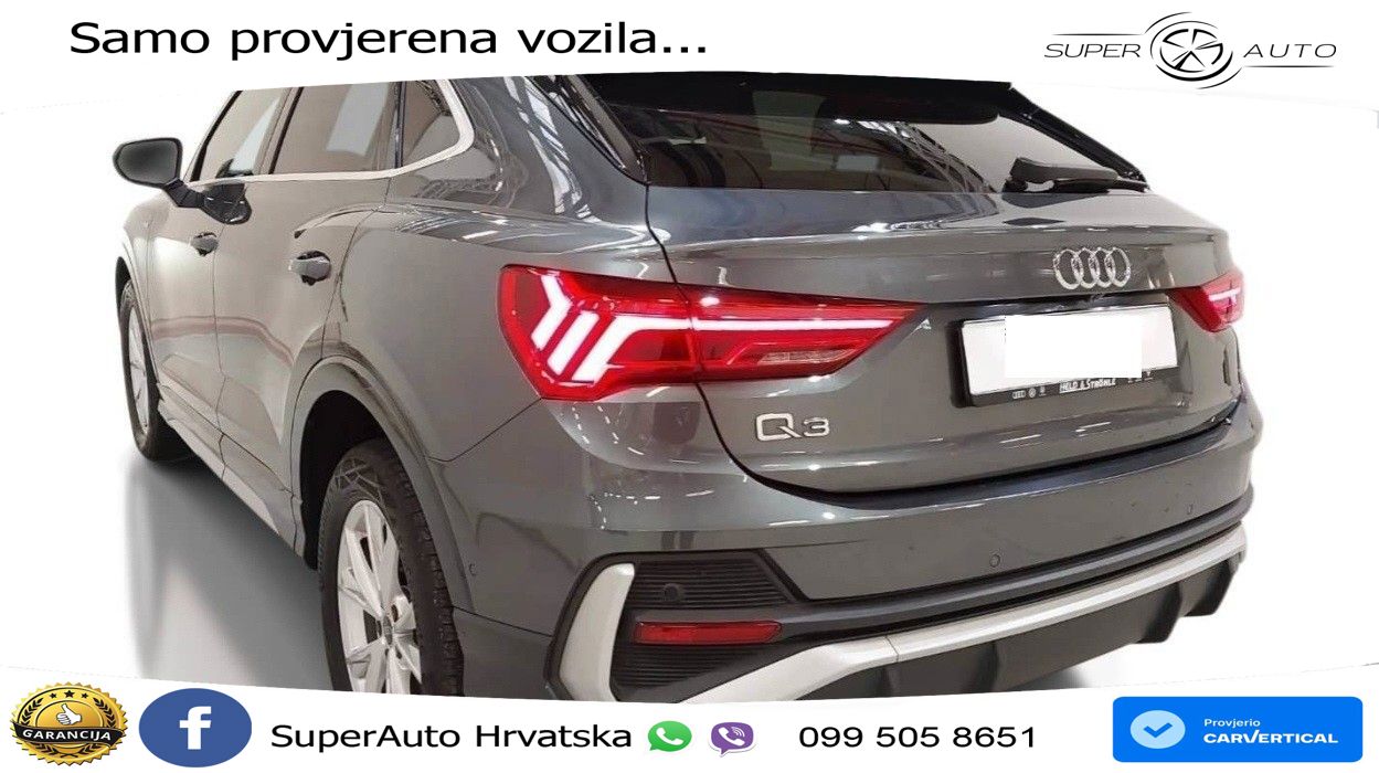 Audi Q3 Sportback 35 TDI (150 KS) S tronic S line LED+GR SJED+ACC