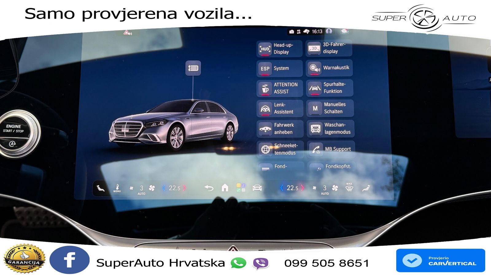 Mercedes S 450d (367 KS) EQ Boost 4MATIC 9G-TRONIC AMG ZRAČNI+ACC+GR SJED+KAM+PANO
