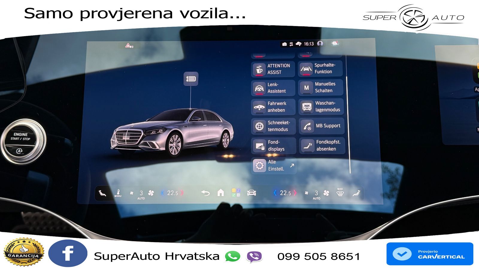 Mercedes S 450d (367 KS) EQ Boost 4MATIC 9G-TRONIC AMG ZRAČNI+ACC+GR SJED+KAM+PANO