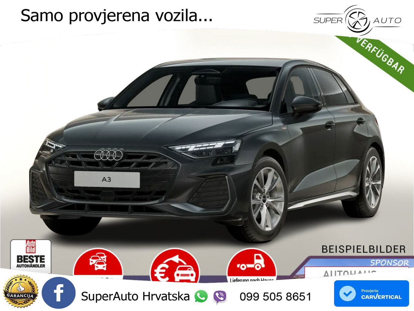 Audi A3 35 TFSI (150 KS) S line LED+GR SJED+ACC