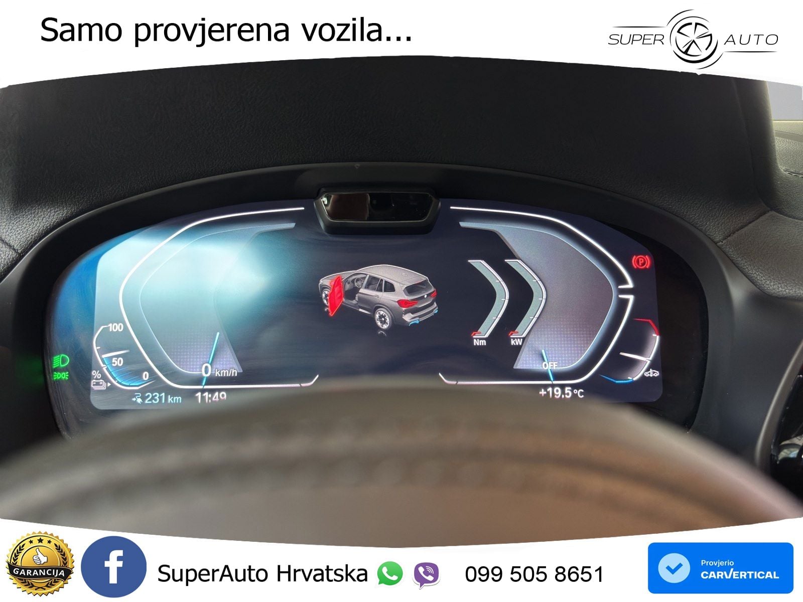 BMW iX3 80 kWh (286 KS) M Sport LED+GR SJED+ACC