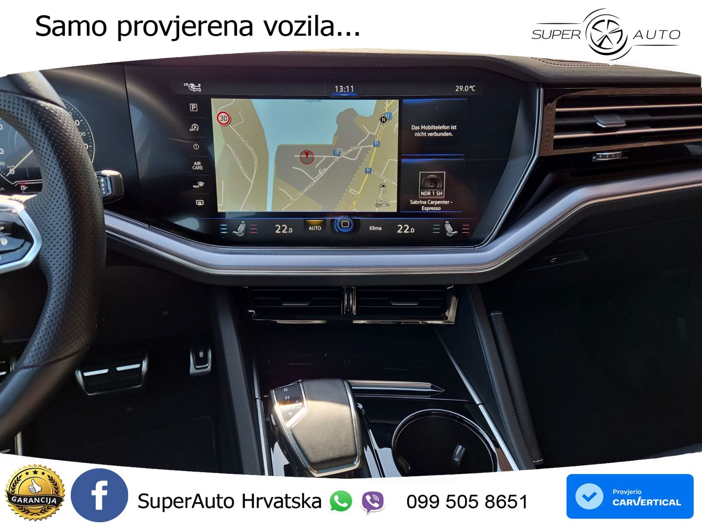 Volkswagen Touareg 3.0 V6 TDI (231 KS) 4MOTION Tiptronic R-Line ZRAČNI+ACC+GR SJED+KAM+PANO