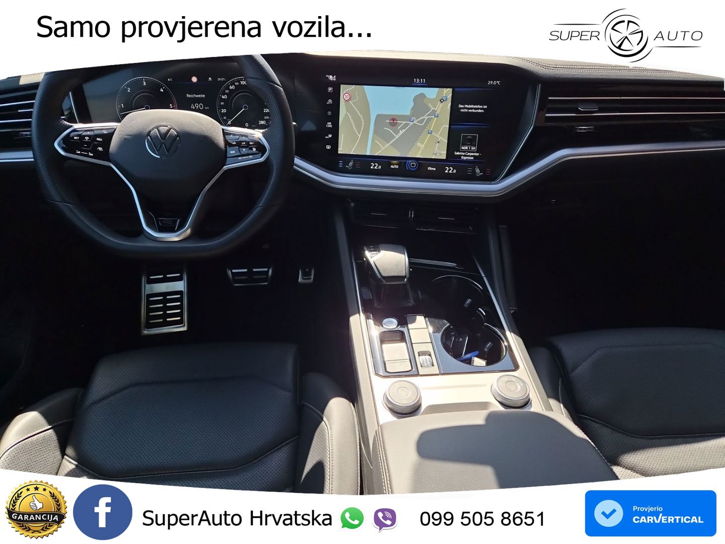 Volkswagen Touareg 3.0 V6 TDI (231 KS) 4MOTION Tiptronic R-Line ZRAČNI+ACC+GR SJED+KAM+PANO