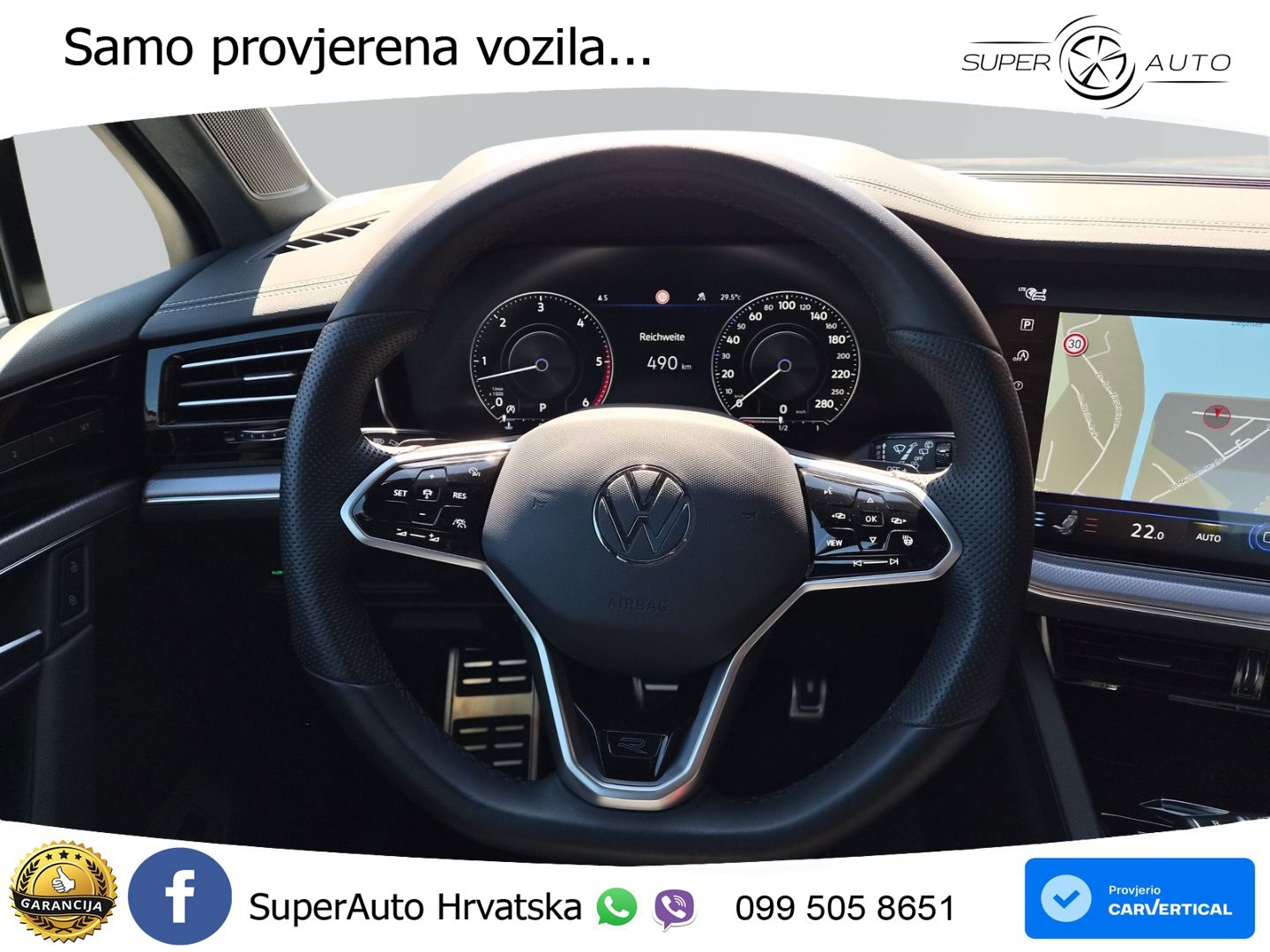 Volkswagen Touareg 3.0 V6 TDI (231 KS) 4MOTION Tiptronic R-Line ZRAČNI+ACC+GR SJED+KAM+PANO