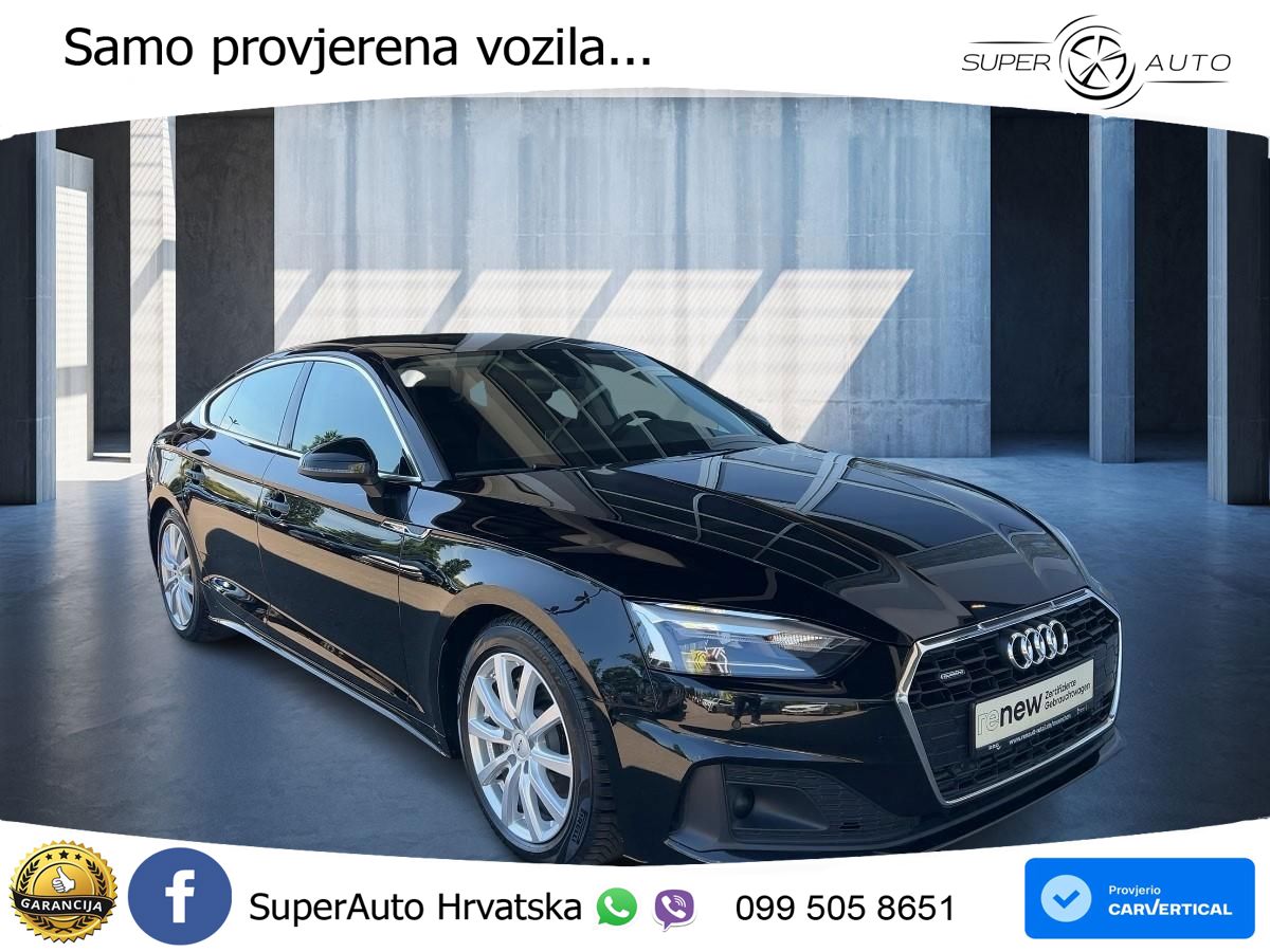 Audi A5 Sportback  40 TFSI (204 KS) quattro S tronic LED+GR SJED+ACC