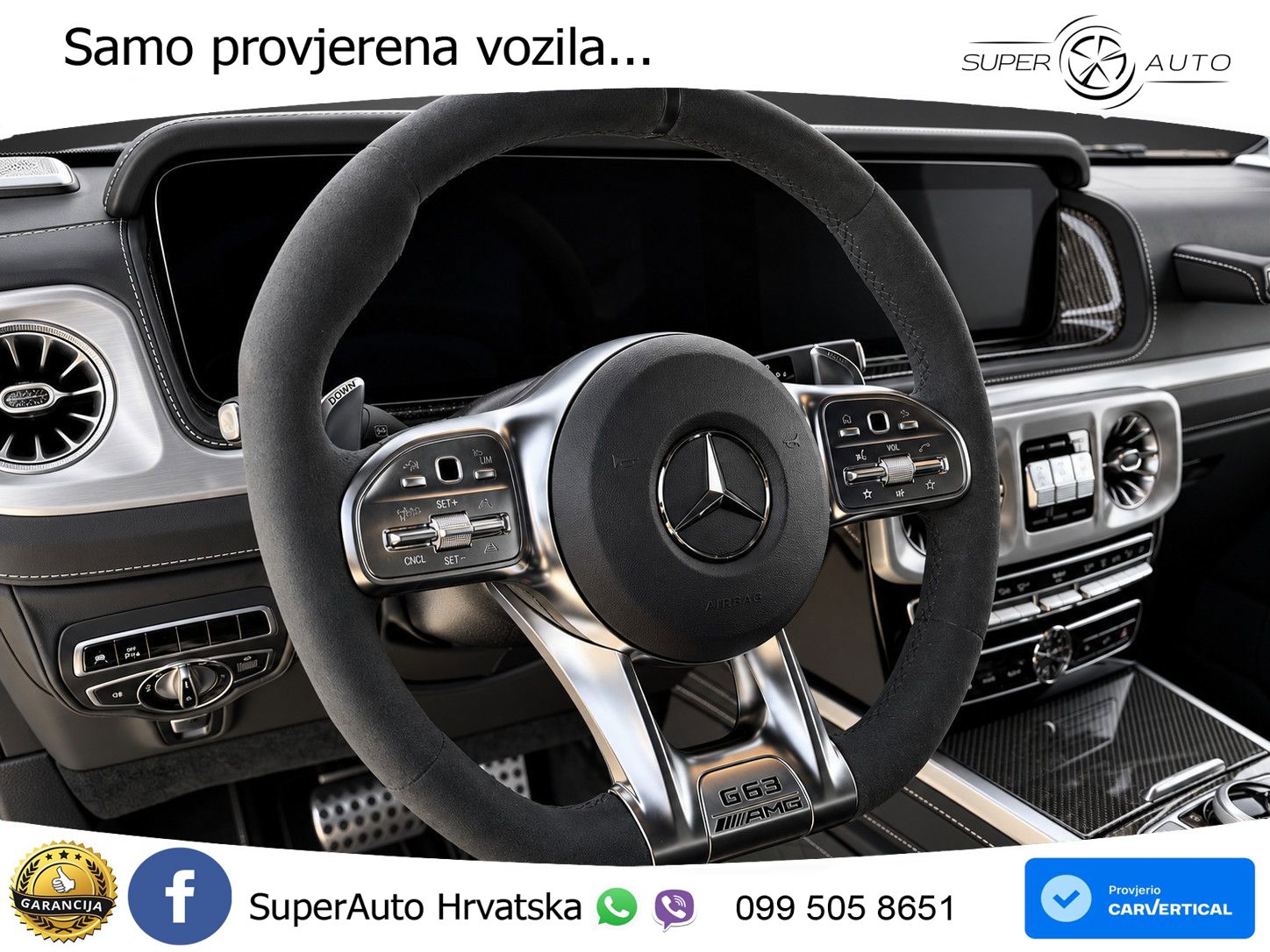 Mercedes AMG G 63 Long V8 (585 KS) 4MATIC 9G-TRONIC AMG SPEEDSHIFT TCT ACC+GR SJED+360+PANO
