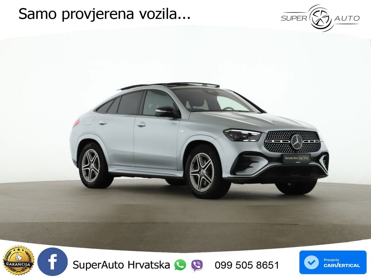 Mercedes GLE Coupe 350de (333 KS) 4MATIC 9G-TRONIC AMG ZRAČNI+ACC+GR SJED+360+PANO