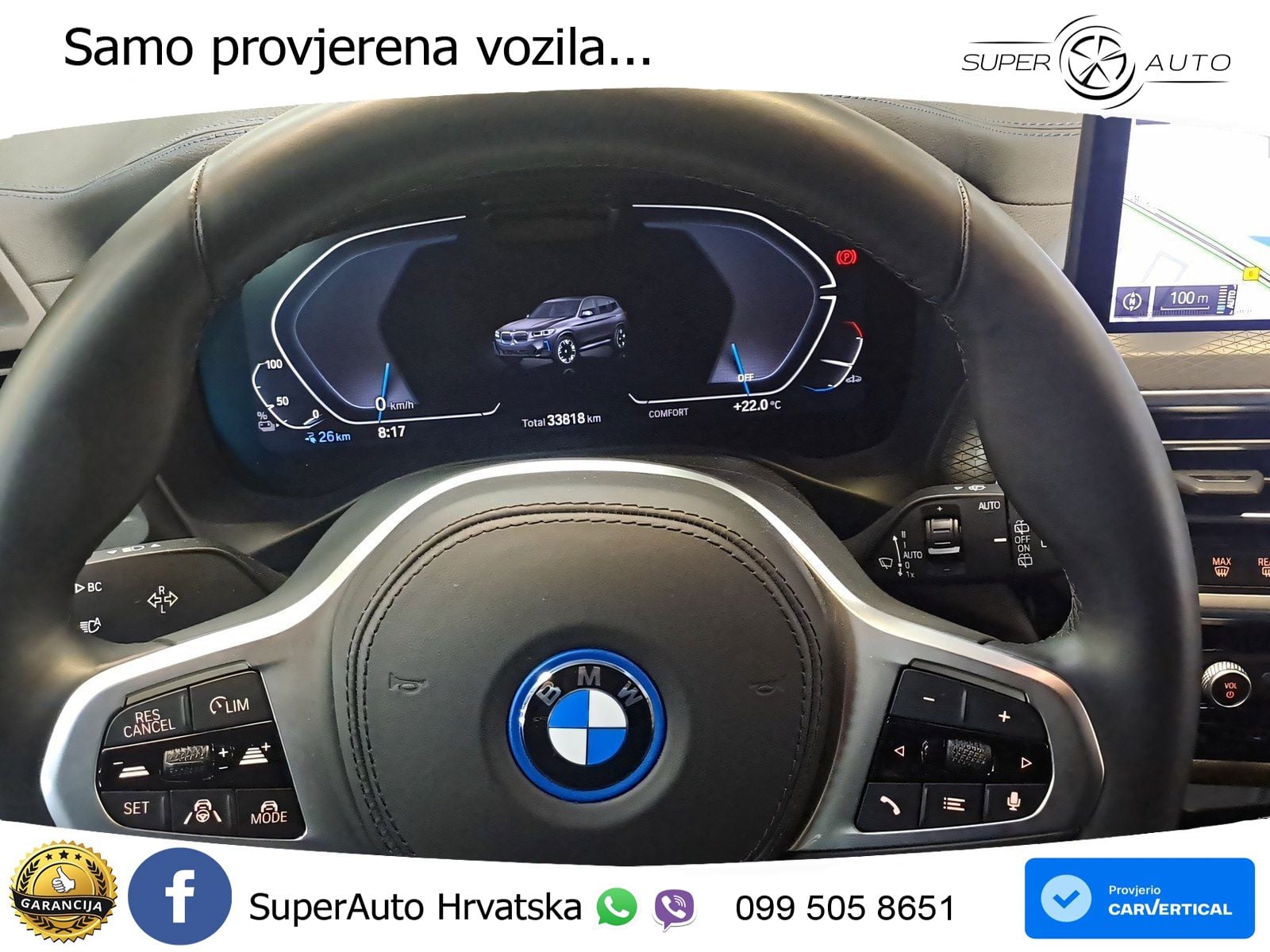 BMW iX3 80 kWh (286 KS) M Sport LED+GR SJED+ACC