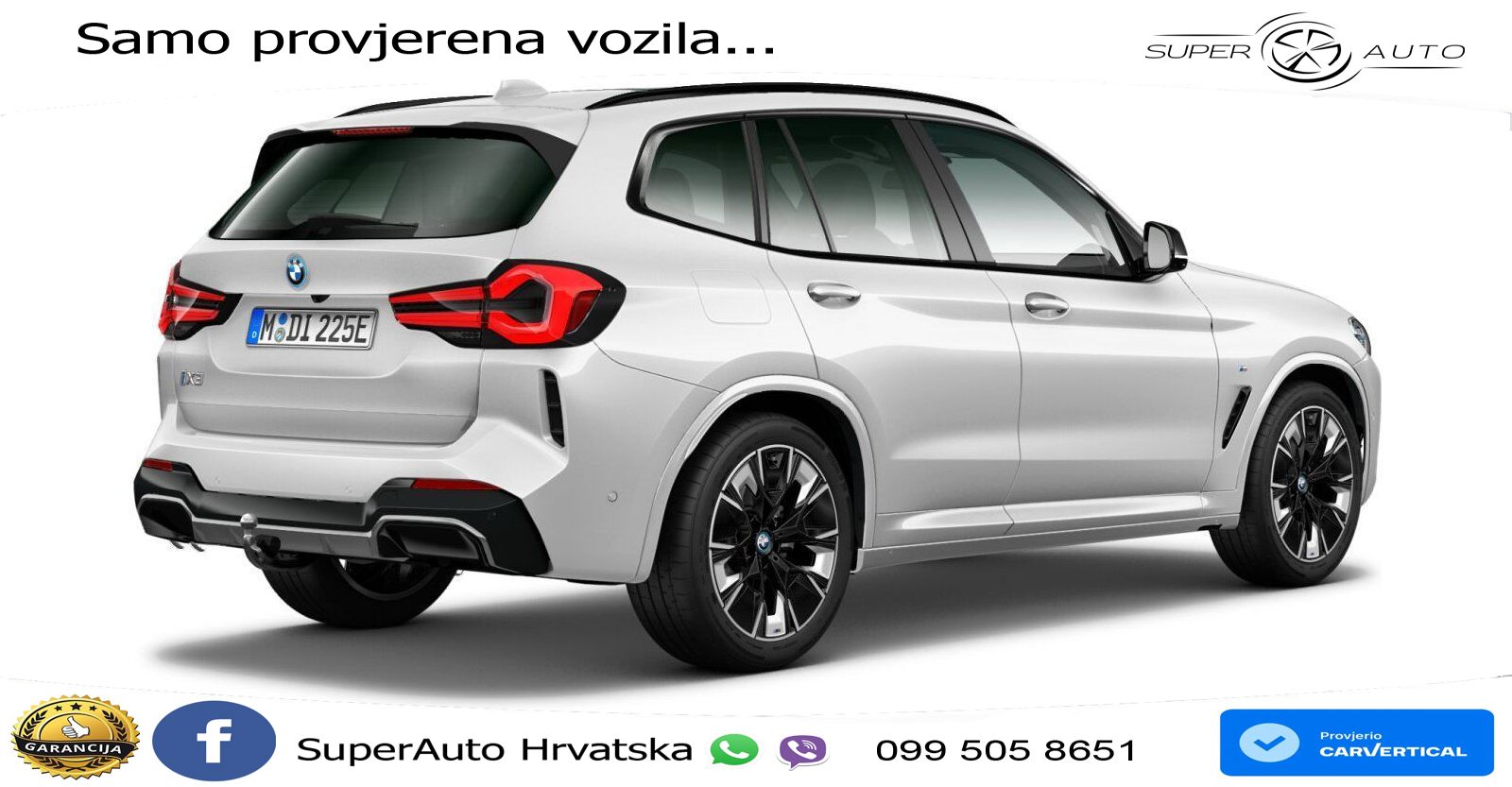 BMW iX3 80 kWh (286 KS) M Sport LED+GR SJED+ACC