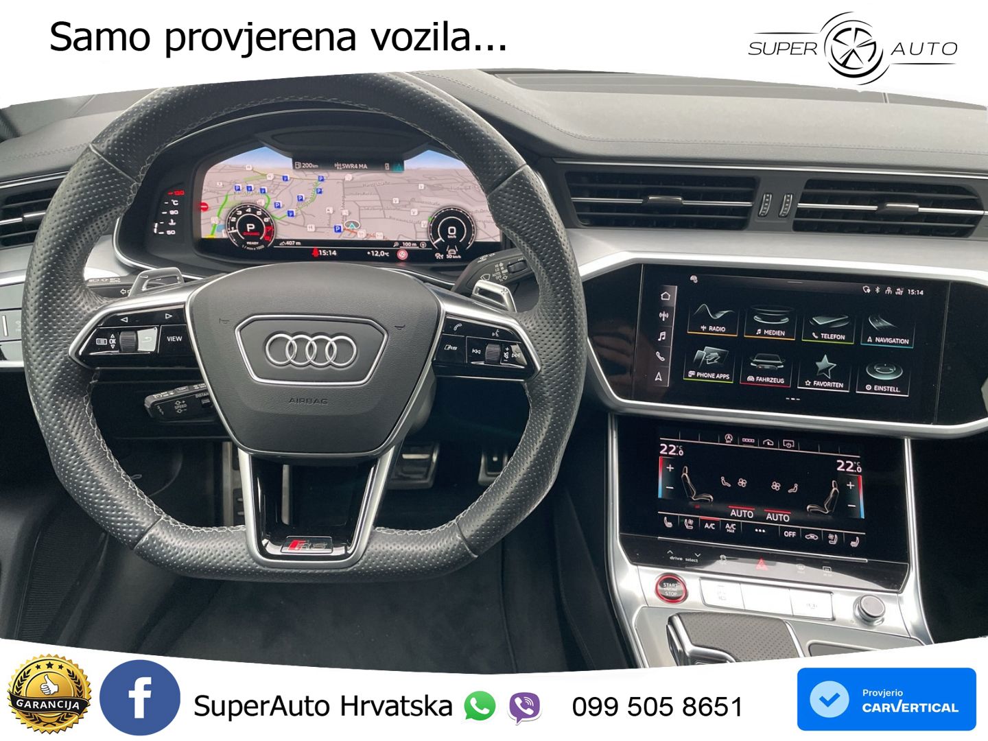 Audi RS6 Avant 4.0 TFSI V8 (600 KS) quattro Tiptronic Kuka ZRAČNI+ACC+GR SJED+KAM