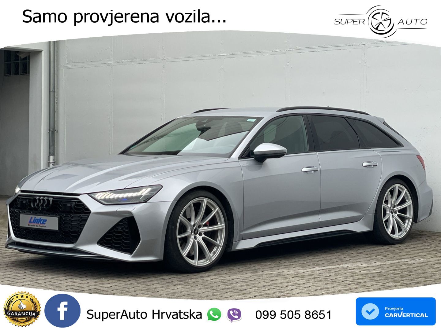 Audi RS6 Avant 4.0 TFSI V8 (600 KS) quattro Tiptronic Kuka ZRAČNI+ACC+GR SJED+KAM