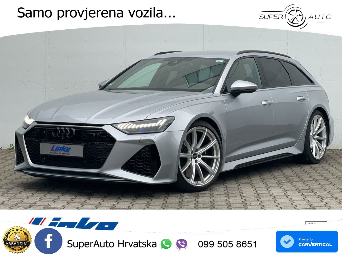 Audi RS6 Avant 4.0 TFSI V8 (600 KS) quattro Tiptronic Kuka ZRAČNI+ACC+GR SJED+KAM