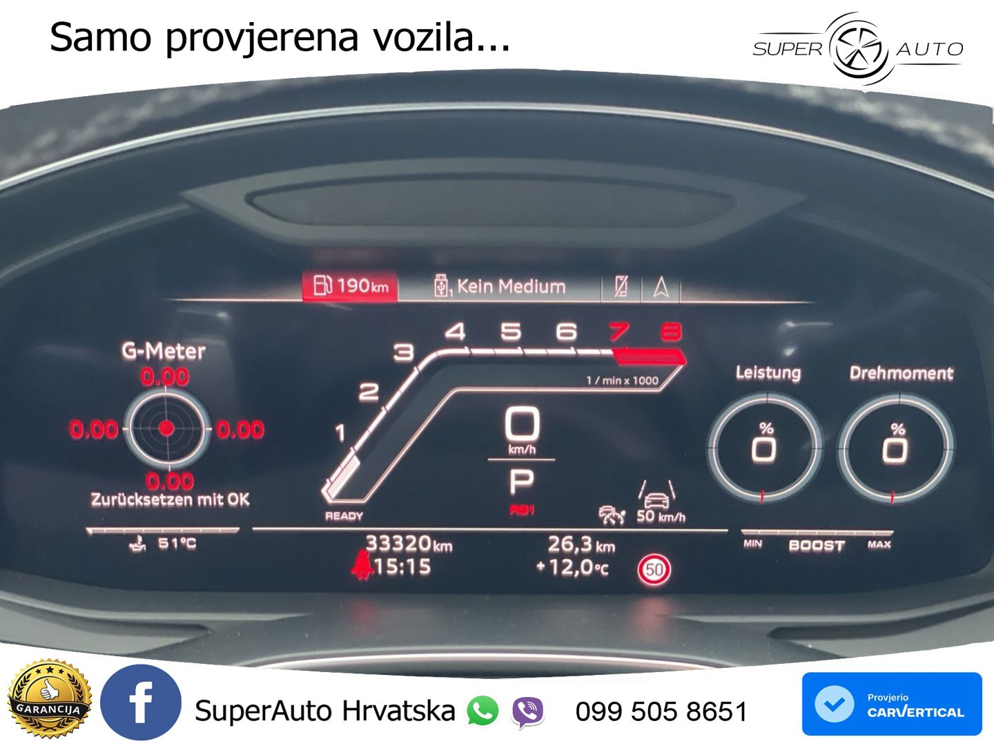 Audi RS6 Avant 4.0 TFSI V8 (600 KS) quattro Tiptronic Kuka ZRAČNI+ACC+GR SJED+KAM