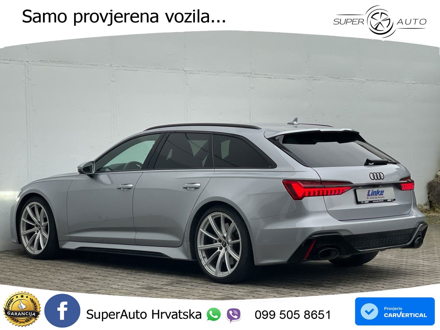 Audi RS6 Avant 4.0 TFSI V8 (600 KS) quattro Tiptronic Kuka ZRAČNI+ACC+GR SJED+KAM