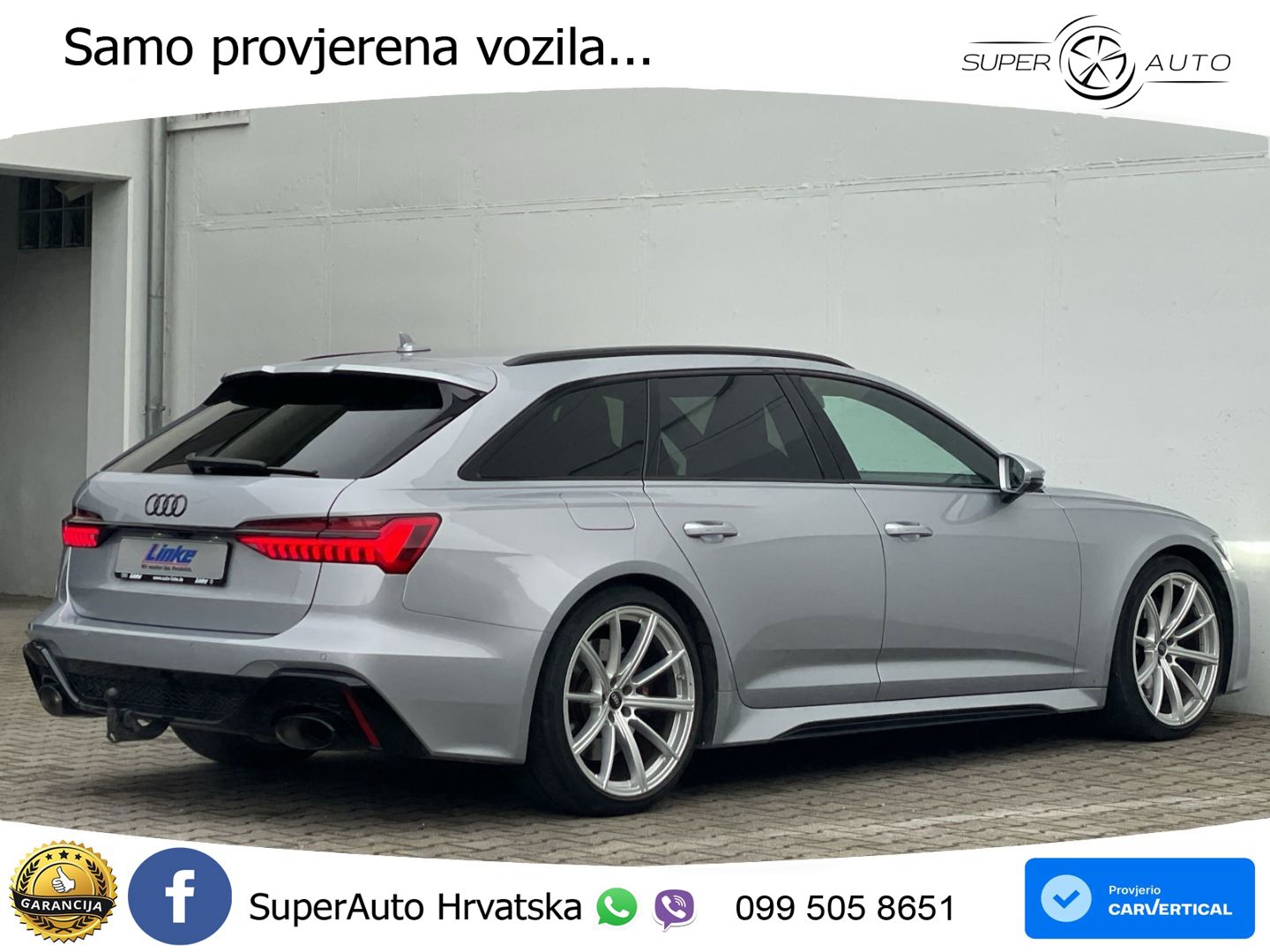Audi RS6 Avant 4.0 TFSI V8 (600 KS) quattro Tiptronic Kuka ZRAČNI+ACC+GR SJED+KAM