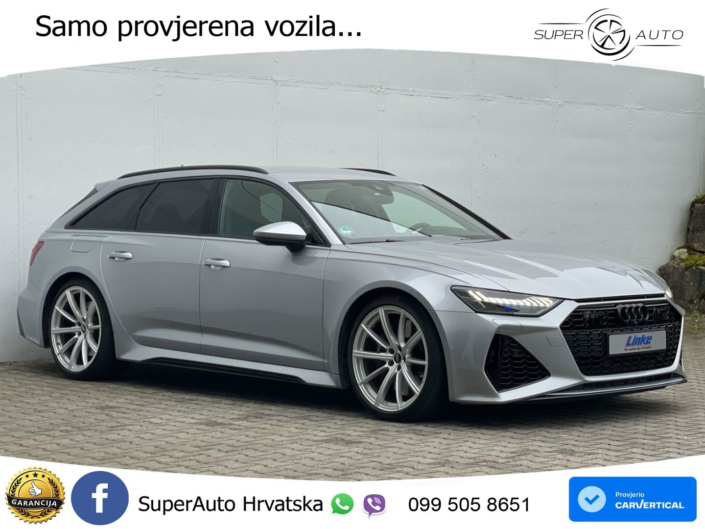 Audi RS6 Avant 4.0 TFSI V8 (600 KS) quattro Tiptronic Kuka ZRAČNI+ACC+GR SJED+KAM