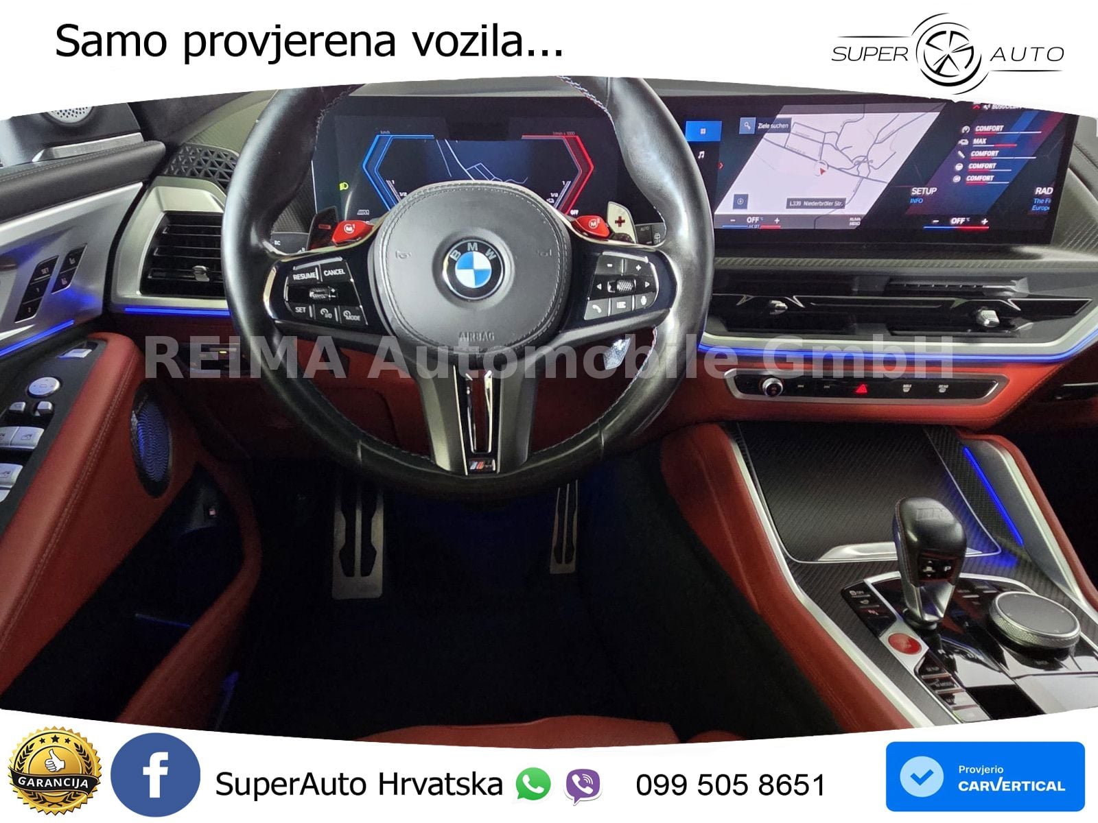 BMW XM 4.4 V8 (653 KS) xDrive Steptronic ZRAČNI+ACC+4xGR SJED+KAM