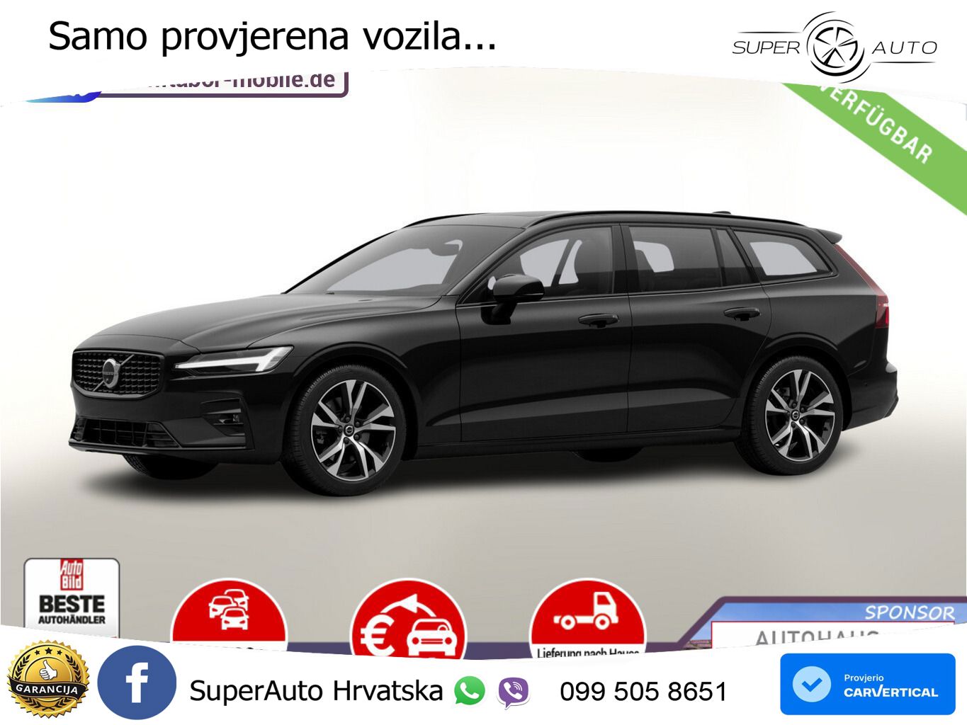 Volvo V60 2.0 B4 Benzin DCT LED+GR SJED+ACC