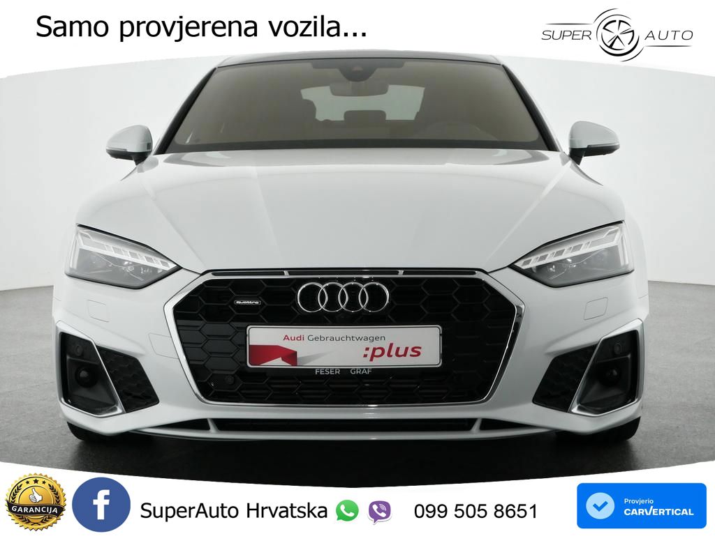 Audi A5 Sportback 45 TFSI (265 KS) quattro S tronic S line ACC+GR SJED+360+PANO