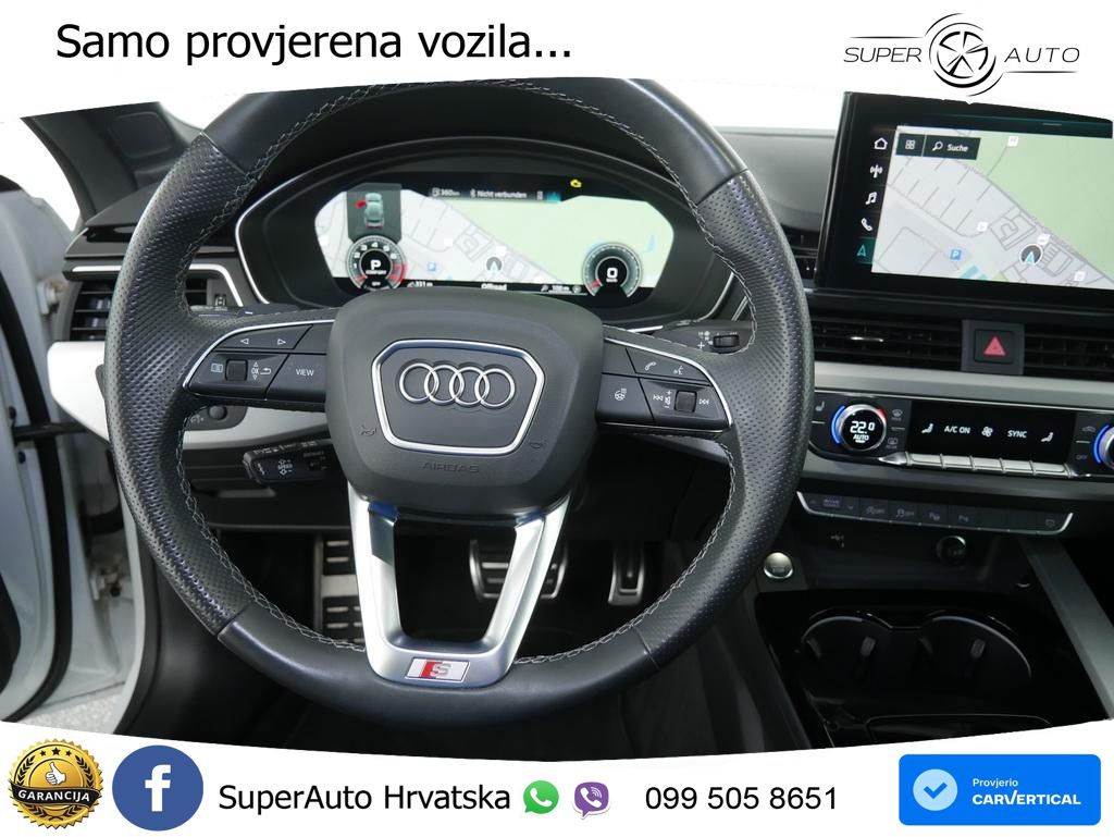 Audi A5 Sportback 45 TFSI (265 KS) quattro S tronic S line ACC+GR SJED+360+PANO