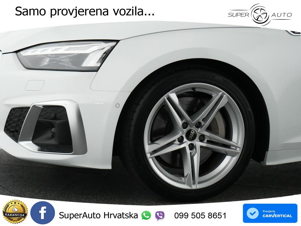 Audi A5 Sportback 45 TFSI (265 KS) quattro S tronic S line ACC+GR SJED+360+PANO