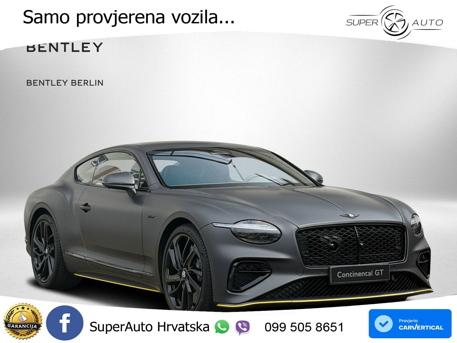 Bentley Continental GT IV 4.0 V8 TFSi (782 KS) AWD DCT LED+GR SJED+ACC