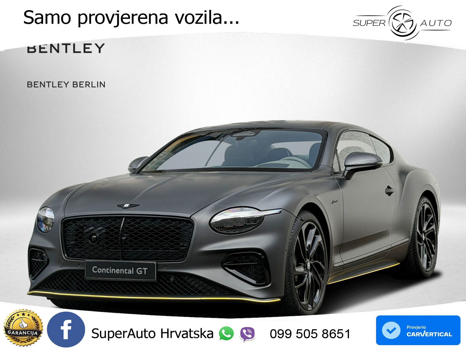 Bentley Continental GT IV 4.0 V8 TFSi (782 KS) AWD DCT LED+GR SJED+ACC