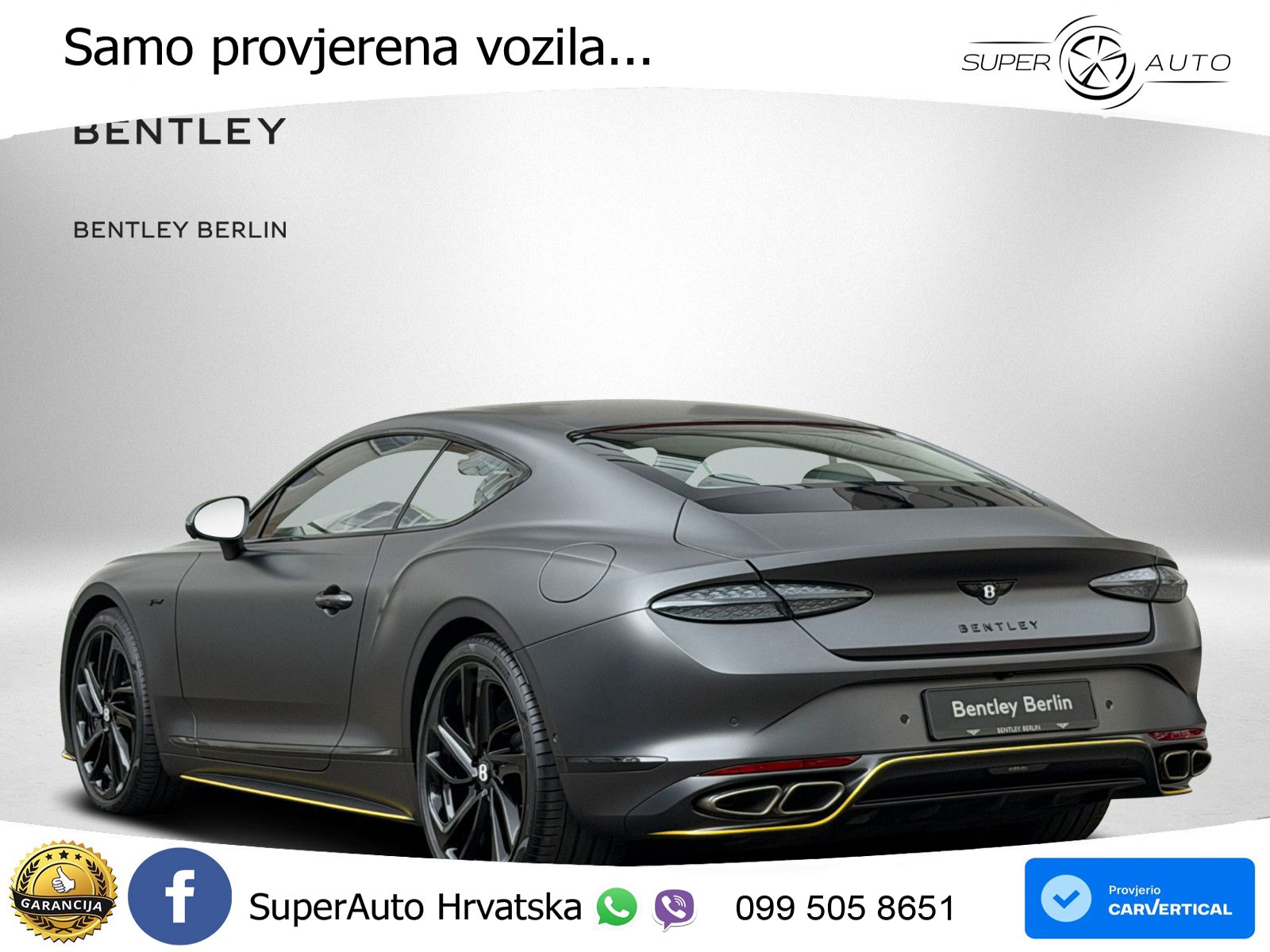 Bentley Continental GT IV 4.0 V8 TFSi (782 KS) AWD DCT LED+GR SJED+ACC