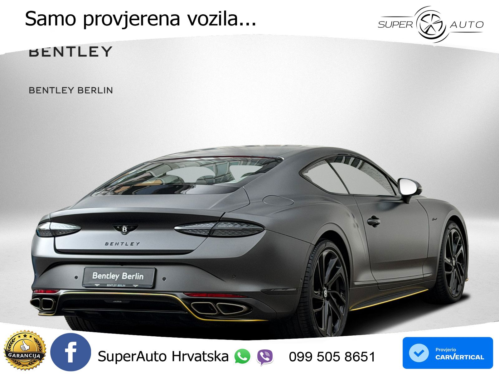 Bentley Continental GT IV 4.0 V8 TFSi (782 KS) AWD DCT LED+GR SJED+ACC