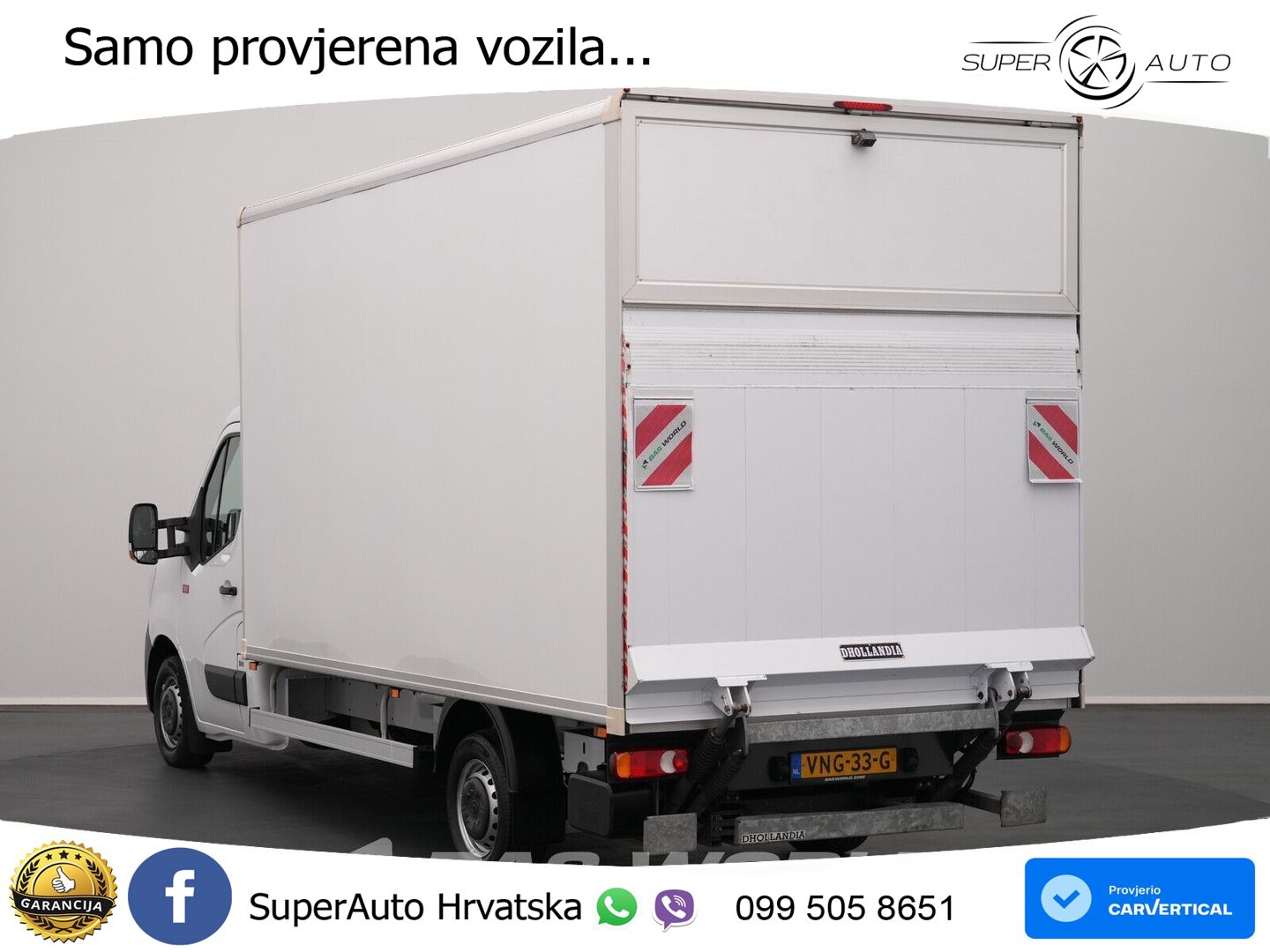 Renault Master 145PK Bakwagen Laadklep D'Hollandia Zijde 145 KS