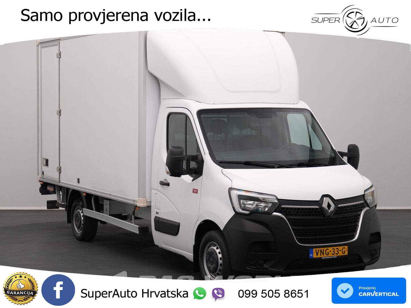 Renault Master 145PK Bakwagen Laadklep D'Hollandia Zijde 145 KS
