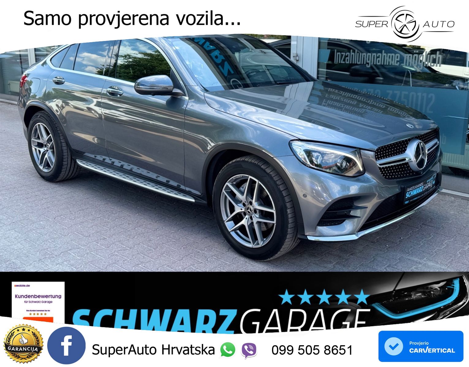 Mercedes GLC Coupe 300 (245 KS) 4MATIC G-TRONIC AMG ZRAČNI+ACC+GR SJED+KAM+PANO