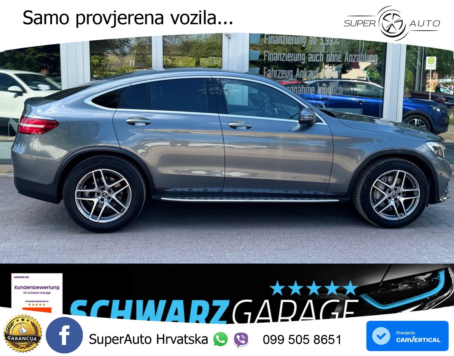 Mercedes GLC Coupe 300 (245 KS) 4MATIC G-TRONIC AMG ZRAČNI+ACC+GR SJED+KAM+PANO