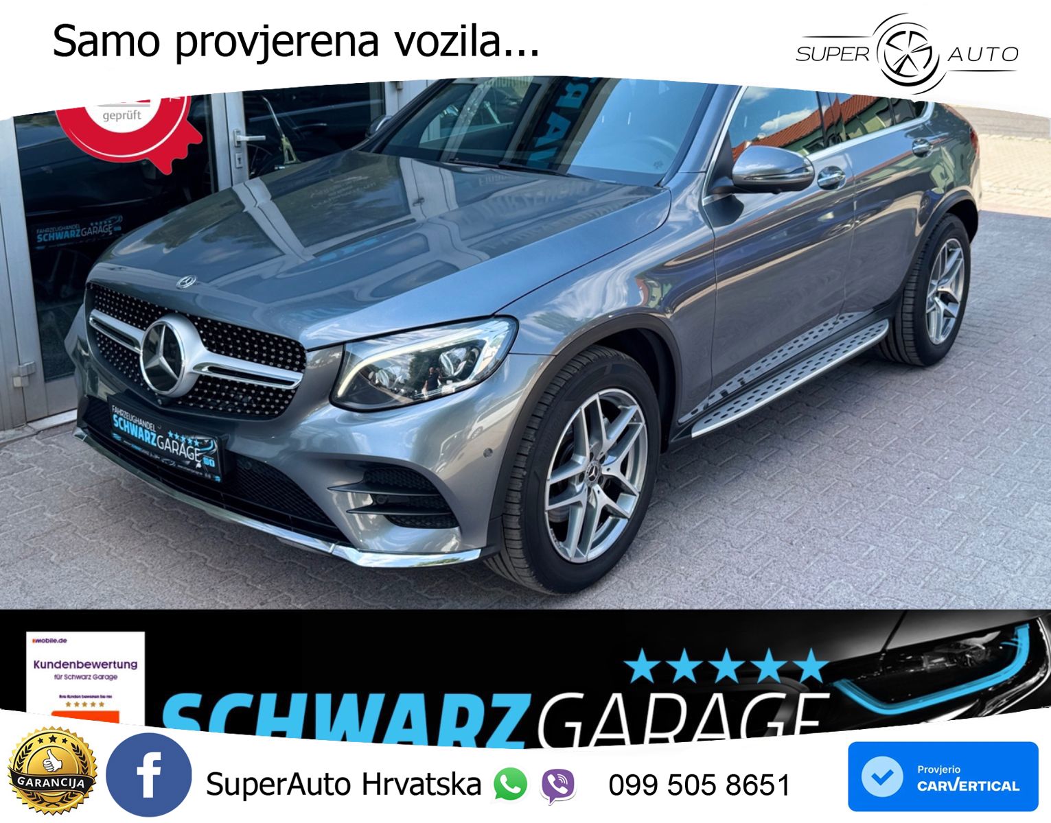 Mercedes GLC Coupe 300 (245 KS) 4MATIC G-TRONIC AMG ZRAČNI+ACC+GR SJED+KAM+PANO