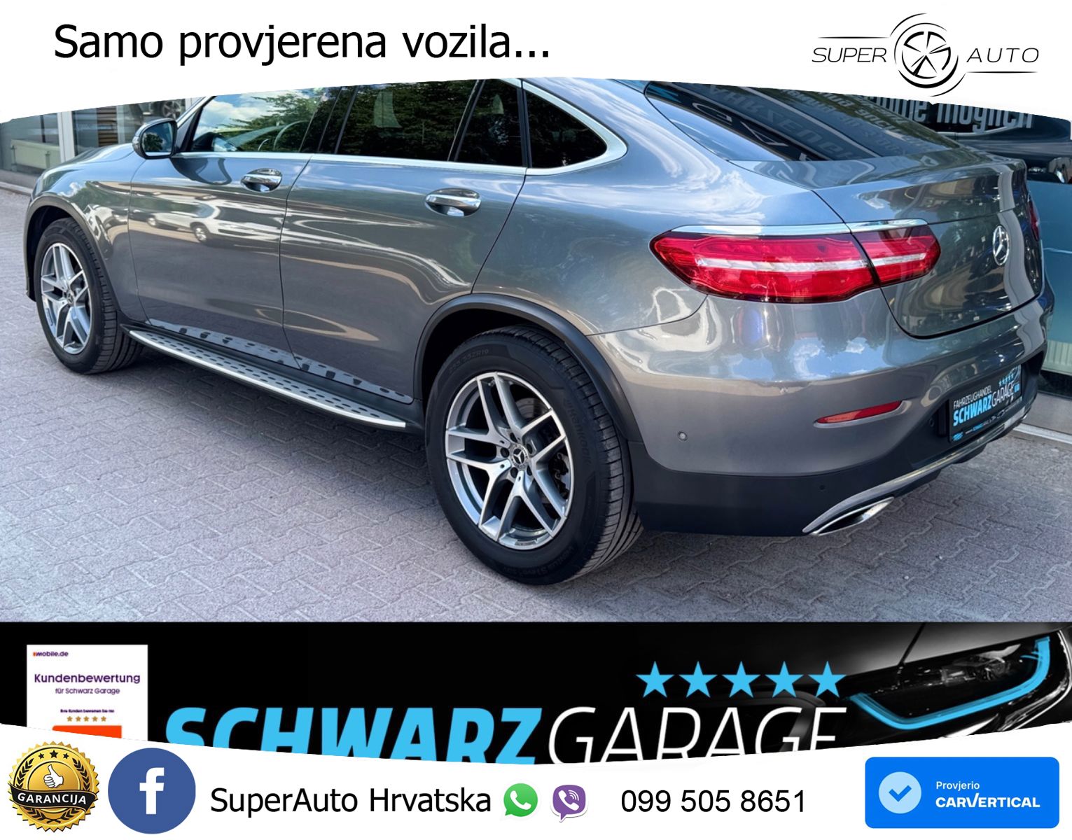 Mercedes GLC Coupe 300 (245 KS) 4MATIC G-TRONIC AMG ZRAČNI+ACC+GR SJED+KAM+PANO
