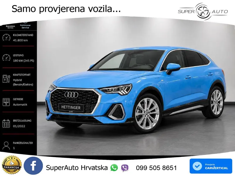 Audi Q3 Sportback 45 TFSIe (245 KS) S tronic S line MATRIX+GR SJED+KAM
