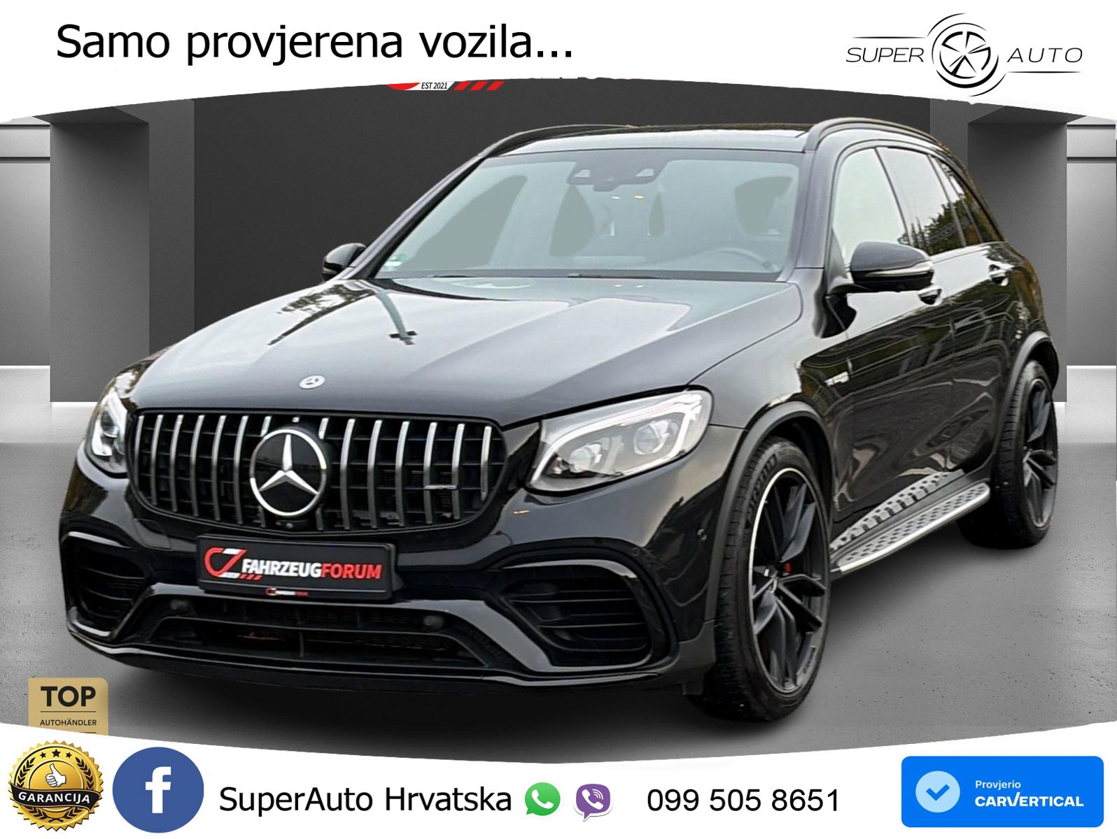 Mercedes AMG GLC 63 S V8 (510 KS) 4MATIC+ MCT LED+GR SJED+ACC