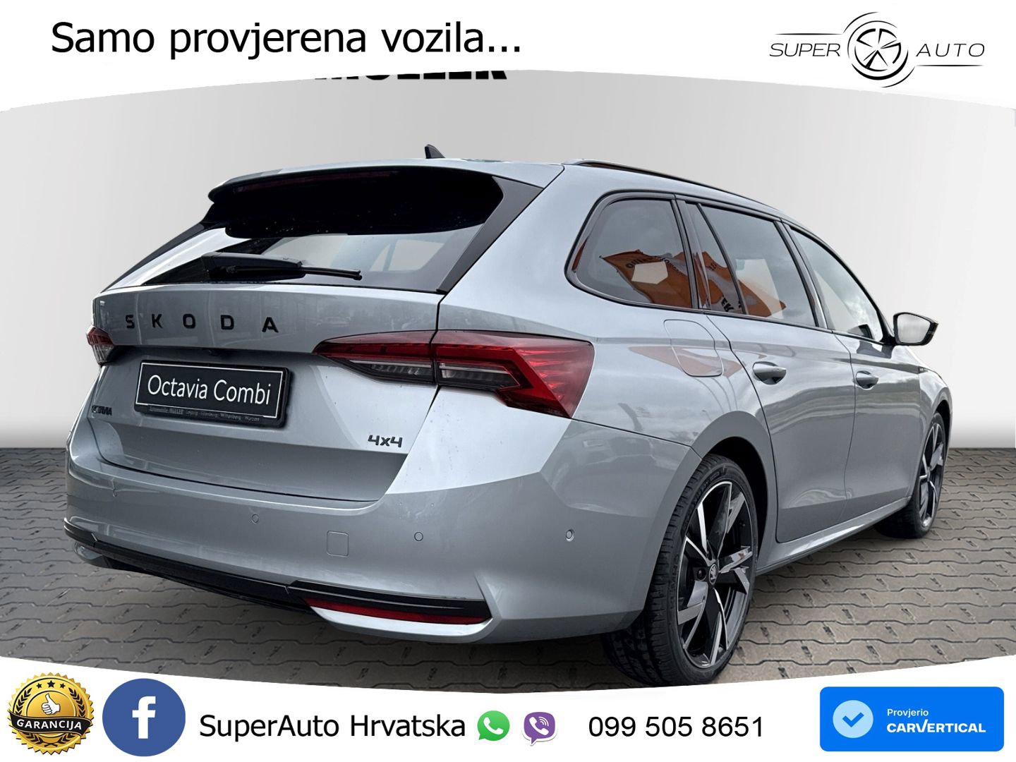 Škoda Octavia Combi 2.0 TSI (204 KS) 4x4 DSG SportLine LED+GR SJED+ACC
