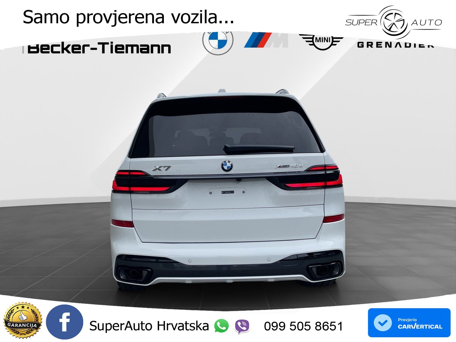 BMW X7 40d (352 KS) xDrive Steptronic ZRAČNI+ACC+GR SJED+KAM+PANO