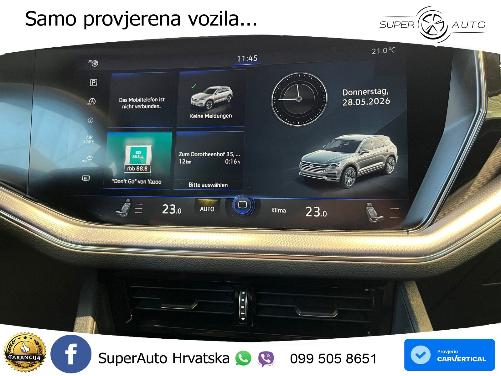 Volkswagen Touareg 3.0 V6 TDI (286 KS) 4MOTION Tiptronic R-Line ZRAČNI+ACC+GR SJED+KAM