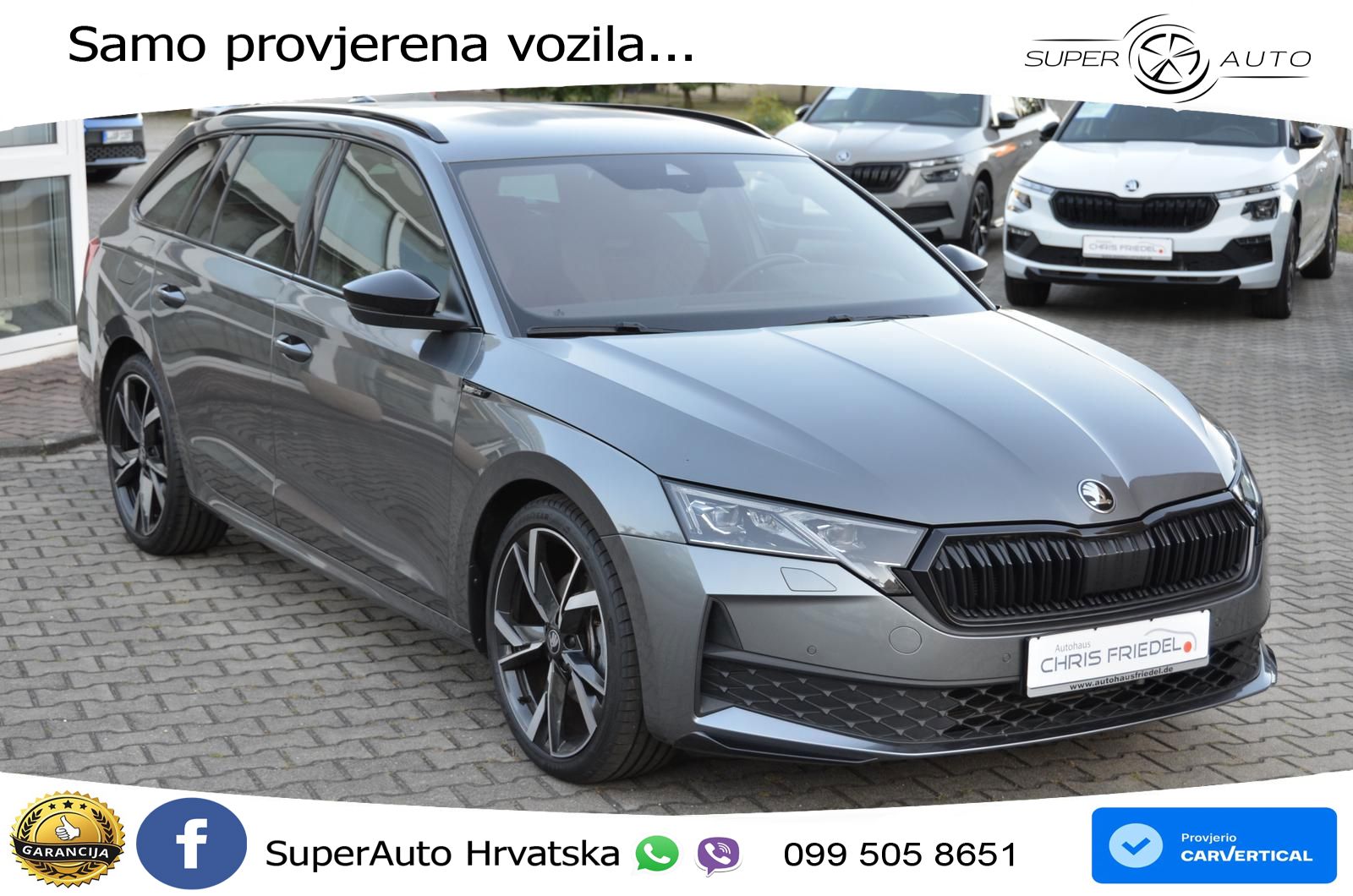 Škoda Octavia Combi 1.5 TSI (150 KS) DSG SportLine MATRIX+GR SJED+KAM