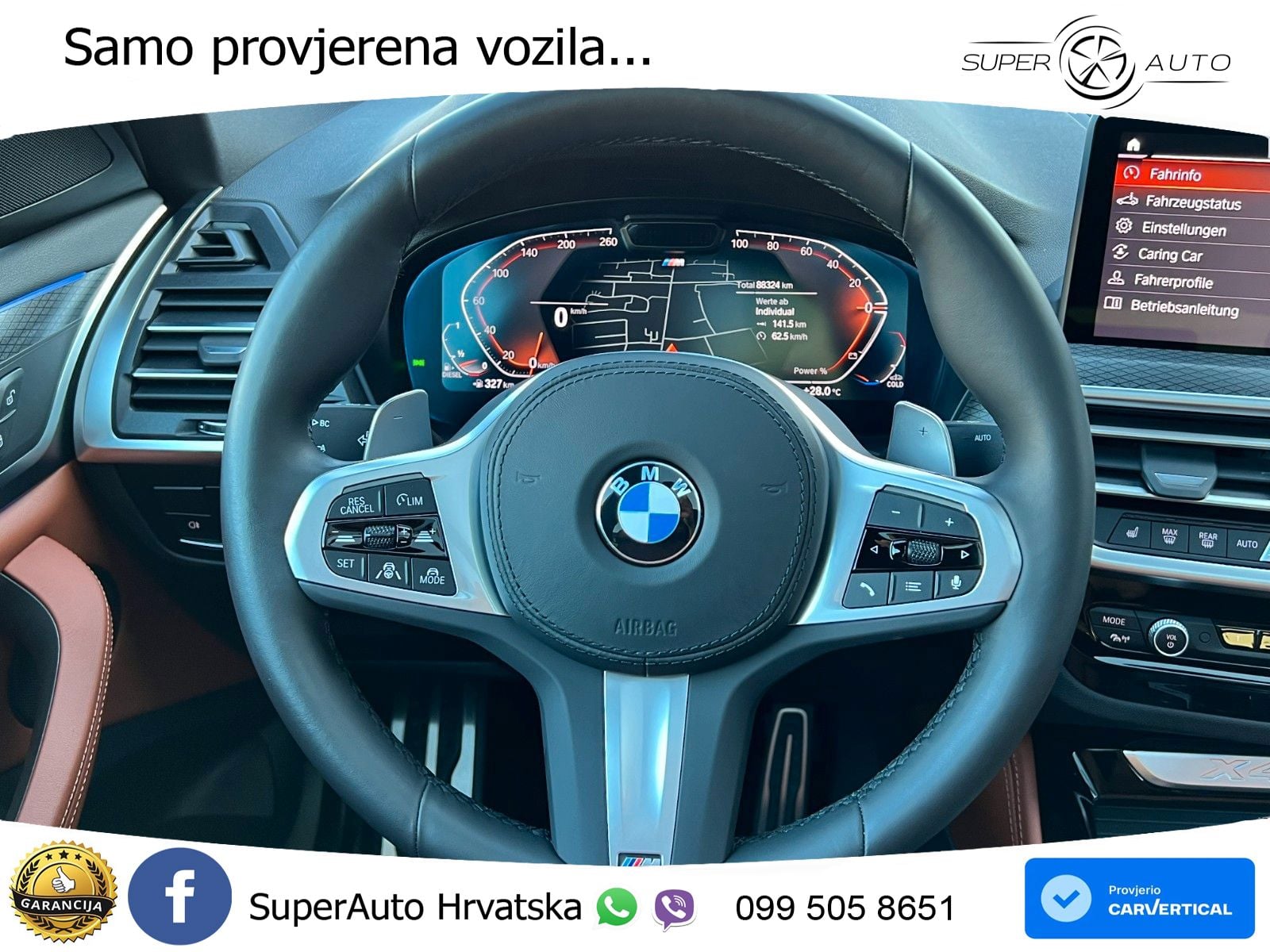 BMW X4 30d (286 KS) xDrive Steptronic M Sport ZRAČNI+ACC+GR SJED+KAM+PANO