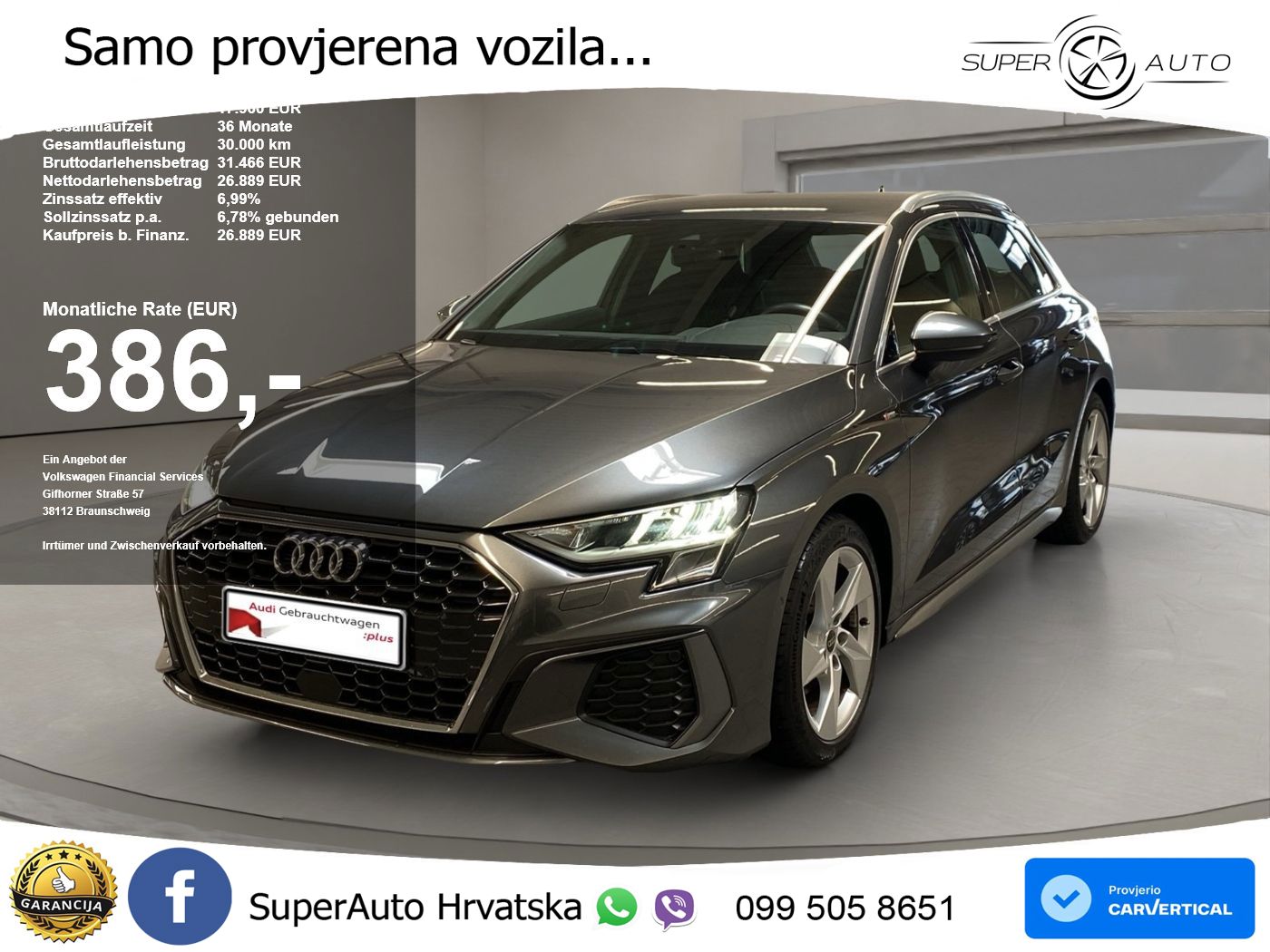 Audi A3 35 TDI (150 KS) S tronic S line LED+GR SJED+ACC